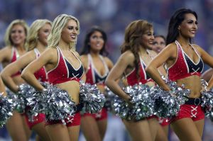 It was a tough fourth quarter at the Super Bowl for Atlanta Falcons fans. But those Falcons cheerleaders never stopped yelling and waving their pom-poms.